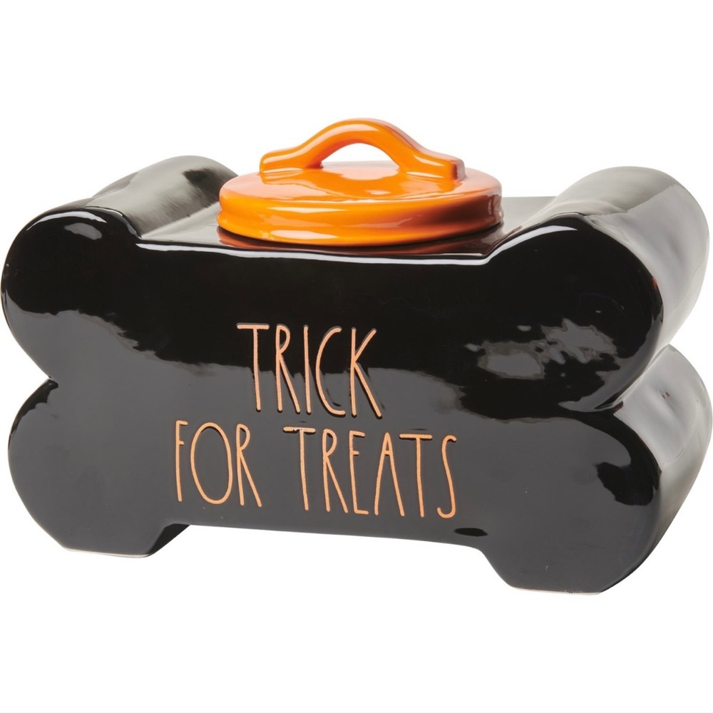 RAE DUNN 🐾 NEW! “Trick For Treats” Ceramic Pet Treat Container